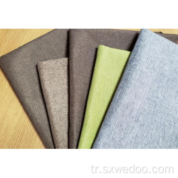 Boyalı polyester upstery kanepe keten görünümlü kumaş tekstil